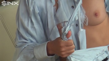 Destructive Brunette Rips Her Silk Blouse Screencap 56 on www.sinx.com