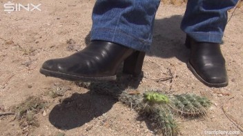Denim Clad Babe Tramples On Cactus In The Desert Screencap 26 on www.sinx.com