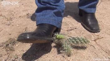 Denim Clad Babe Tramples On Cactus In The Desert Screencap 27 on www.sinx.com