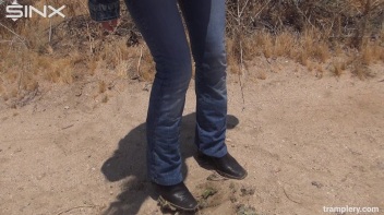 Denim Clad Babe Tramples On Cactus In The Desert Screencap 34 on www.sinx.com