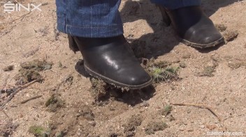 Denim Clad Babe Tramples On Cactus In The Desert Screencap 38 on www.sinx.com