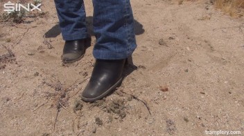 Denim Clad Babe Tramples On Cactus In The Desert Screencap 50 on www.sinx.com