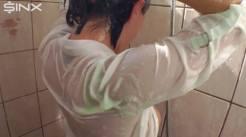 Gorgeous Big Tits Brunette Shower Fun Screencap 66 on www.sinx.com