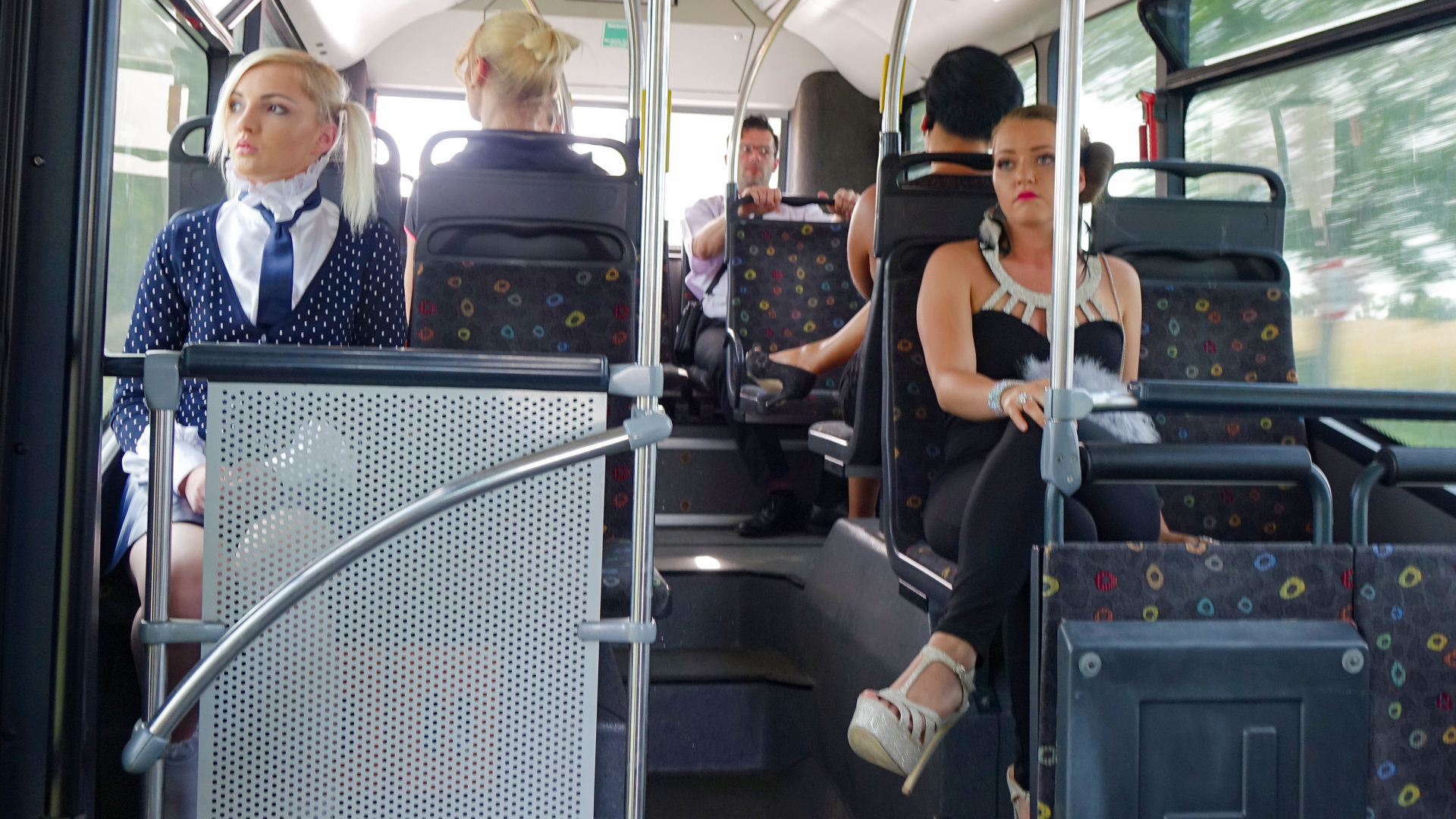 Blonde Schoolgirl Hides From Ticket Inspector And Pays The Price on www.sinx.com