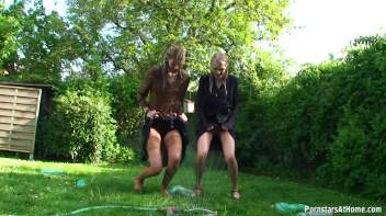 Cutie Babes In Fully Clothed Water Fight! Screencap 90 on www.sinx.com