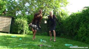 Cutie Babes In Fully Clothed Water Fight! Screencap 92 on www.sinx.com