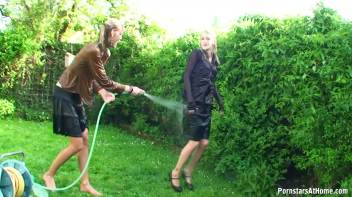 Cutie Babes In Fully Clothed Water Fight! Screencap 98 on www.sinx.com