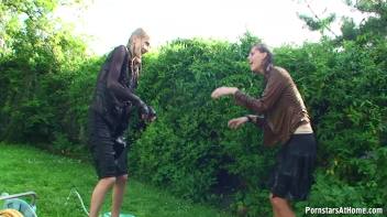 Cutie Babes In Fully Clothed Water Fight! Screencap 103 on www.sinx.com