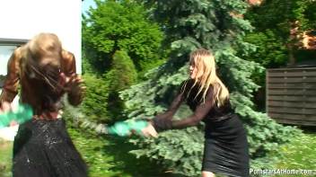 Cutie Babes In Fully Clothed Water Fight! Screencap 32 on www.sinx.com