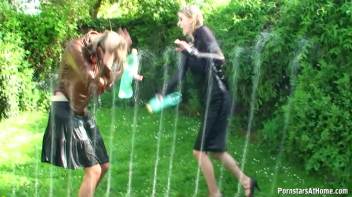 Cutie Babes In Fully Clothed Water Fight! Screencap 69 on www.sinx.com
