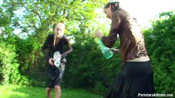 Cutie Babes In Fully Clothed Water Fight! Screencap 70 on www.sinx.com