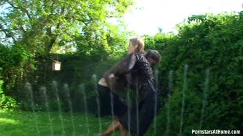Cutie Babes In Fully Clothed Water Fight! Screencap 71 on www.sinx.com