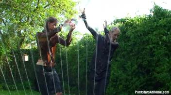 Cutie Babes In Fully Clothed Water Fight! Screencap 72 on www.sinx.com