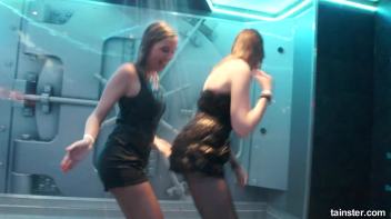 Cute wet girls dancing in mini skirts Screencap 16 on www.sinx.com