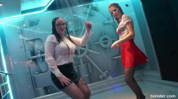 Cute wet girls dancing in mini skirts Screencap 52 on www.sinx.com