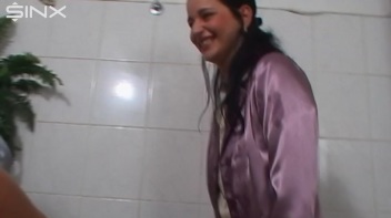 Soaked Through Satin In Fully Clothed Shower Screencap 6 on www.sinx.com