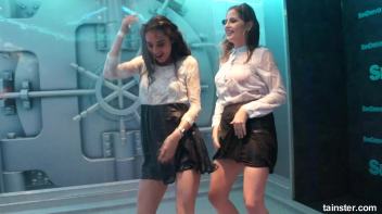 Cute chicks party underneath the club shower Screencap 68 on www.sinx.com