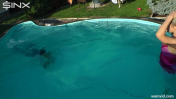 Cute Girls Take A Fully Clothed Dip In The Pool Screencap 30 on www.sinx.com