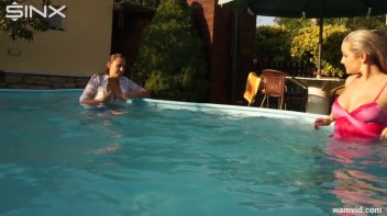 Cute Girls Take A Fully Clothed Dip In The Pool Screencap 58 on www.sinx.com