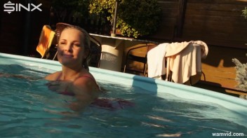 Cute Girls Take A Fully Clothed Dip In The Pool Screencap 64 on www.sinx.com