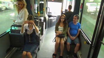 Public Waterfight For Stunning Babes On The Bus Screencap 6 on www.sinx.com