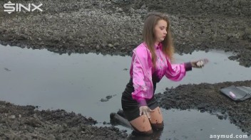 Spoilt Brat Loses It And Falls Into Muddy Puddle - Cam 1 Screencap 19 on www.sinx.com