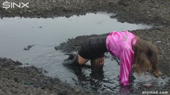 Spoilt Brat Loses It And Falls Into Muddy Puddle - Cam 1 Screencap 20 on www.sinx.com