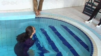 Clothed Bitchy Trio Get Wet In Pool Screencap 20 on www.sinx.com