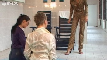 Clothed Bitchy Trio Get Wet In Pool Screencap 37 on www.sinx.com