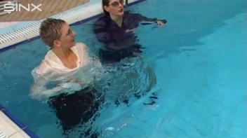 Clothed Bitchy Trio Get Wet In Pool Screencap 46 on www.sinx.com