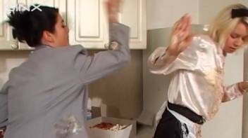 Maid And Bitchy Boss In WAM Catfight Screencap 17 on www.sinx.com