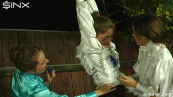 Sexy Secretary Is Tied Up and Painted by Domme Girls Screencap 10 on www.sinx.com