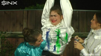 Sexy Secretary Is Tied Up and Painted by Domme Girls Screencap 14 on www.sinx.com