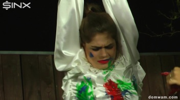 Sexy Secretary Is Tied Up and Painted by Domme Girls Screencap 23 on www.sinx.com