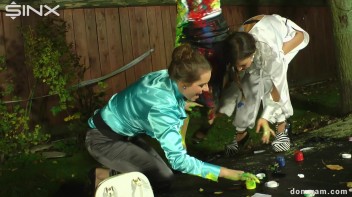 Sexy Secretary Is Tied Up and Painted by Domme Girls Screencap 28 on www.sinx.com