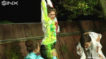 Sexy Secretary Is Tied Up and Painted by Domme Girls Screencap 31 on www.sinx.com