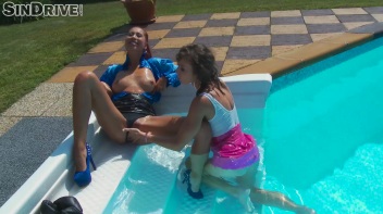 Rimming At The Rim Of The Pool!  Wetlook Lesbos Love That Ass! Screencap 48 on www.sinx.com