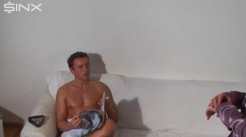 Satin Covered Blonde Swallows Cum Screencap 3 on www.sinx.com