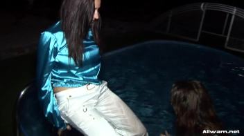 Nighttime Lesbo Dip In The Pool Screencap 17 on www.sinx.com
