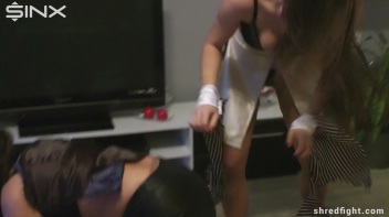 Lingerie Clad Cuties Heated Female Wrestling - Cam 1 Screencap 52 on www.sinx.com