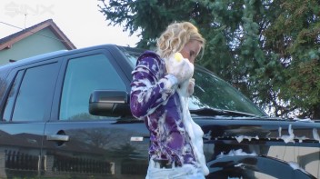 Wet & Messy Car Washing For Playful Blonde Screencap 38 on www.sinx.com