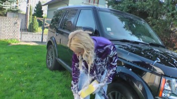Wet & Messy Car Washing For Playful Blonde Screencap 43 on www.sinx.com