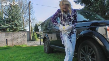 Wet & Messy Car Washing For Playful Blonde Screencap 45 on www.sinx.com
