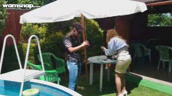 Pool Duties Lead To Wet Beauties! Screencap 27 on www.sinx.com