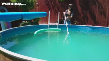 Pool Duties Lead To Wet Beauties! Screencap 35 on www.sinx.com
