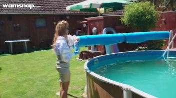Pool Duties Lead To Wet Beauties! Screencap 41 on www.sinx.com