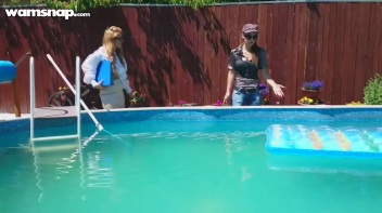Pool Duties Lead To Wet Beauties! Screencap 7 on www.sinx.com