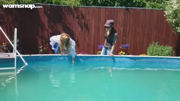 Pool Duties Lead To Wet Beauties! Screencap 8 on www.sinx.com