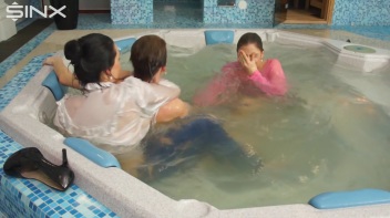 Clothed Catfight Turns Wet In The Jacuzzi Screencap 22 on www.sinx.com