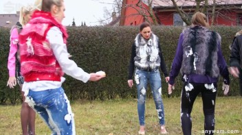 Clothed Food Fight Gets Out Of Control - Cam 2 Screencap 64 on www.sinx.com